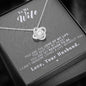 To my Wife - Reason to be - Gray - Love Knot Necklace - Jewelry 3