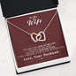 To my Wife - Reason to be - Medium Red - Interlocking Hearts Necklace - Jewelry 9