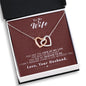 To my Wife - Reason to be - Medium Red - Interlocking Hearts Necklace - Jewelry 6