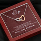 To my Wife - Reason to be - Medium Red - Interlocking Hearts Necklace - Mahogany Style Luxury Box - Jewelry 4