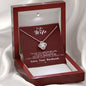 To my Wife - Reason to be - Medium Red- Love Knot Necklace - Jewelry 7