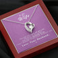To my Wife - Reason to be - Pink - Forever Love Necklace - Mahogany Style Luxury Box - Jewelry 6
