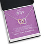 To my Wife - Reason to be - Pink- Interlocking Hearts Necklace - Jewelry 6