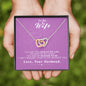 To my Wife - Reason to be - Pink- Interlocking Hearts Necklace - Jewelry 2