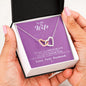 To my Wife - Reason to be - Pink- Interlocking Hearts Necklace - Jewelry 7