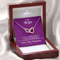 To my Wife - Reason to be - Purple - Interlocking Hearts Necklace - Jewelry 5