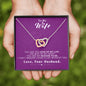 To my Wife - Reason to be - Purple - Interlocking Hearts Necklace - Jewelry 2