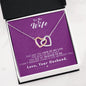To my Wife - Reason to be - Purple - Interlocking Hearts Necklace - Jewelry 9
