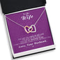 To my Wife - Reason to be - Purple - Interlocking Hearts Necklace - Jewelry 6