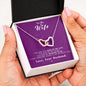 To my Wife - Reason to be - Purple - Interlocking Hearts Necklace - Jewelry 7