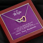 To my Wife - Reason to be - Purple - Interlocking Hearts Necklace - Mahogany Style Luxury Box - Jewelry 4