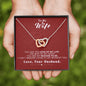 To my Wife - Reason to be - Red- Interlocking Hearts Necklace - Jewelry 2
