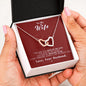 To my Wife - Reason to be - Red- Interlocking Hearts Necklace - Jewelry 7