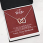 To my Wife - Reason to be - Red- Interlocking Hearts Necklace - Jewelry 9