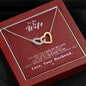 To my Wife - Reason to be - Red- Interlocking Hearts Necklace - Mahogany Style Luxury Box - Jewelry 4