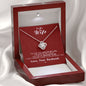 To my Wife - Reason to be - Red- Love Knot Necklace - Jewelry 7