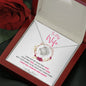 To my Wife - Red - last everything - Love Knot Necklace - Mahogany Style Luxury Box - Jewelry 6