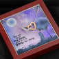 To my Wife - you are my Sun my Moon and All the Stars - Interlocking Hearts Necklace - Mahogany Style Luxury Box - Jewelry 4