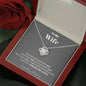 To my Wife - your last everything 2- Gray - Love Knot Necklace - Mahogany Style Luxury Box - Jewelry 6