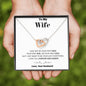 To my Wife - your last everything - Bw - Interlocking Hearts Necklace - Jewelry 2