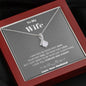 To my Wife - your last everything - Gray - Alluring Beauty Necklace - Mahogany Style Luxury Box - Jewelry 7