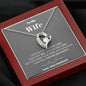 To my Wife - your last everything - Gray - Forever Love Necklace - Mahogany Style Luxury Box - Jewelry 6