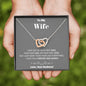 To my Wife - your last everything - Gray - Interlocking Hearts Necklace - Jewelry 2