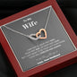 To my Wife - your last everything - Gray - Interlocking Hearts Necklace - Mahogany Style Luxury Box - Jewelry 4