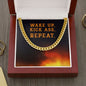 Wake up Kick Ass Repeat - Cuban Link Chain Necklace - Cuban Link Chain (14k Gold over Stainless Steel) - Jewelry 2