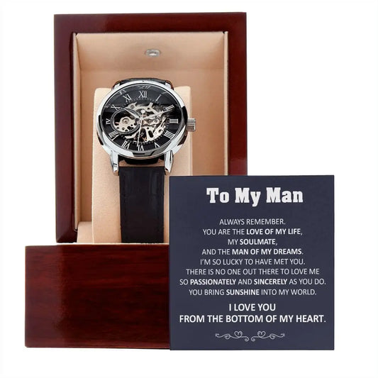 Roman Numerals Skeleton Steampunk Automatic Men’s Watch: a Unique Gift For Men