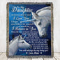 Mother To Daughter Gifts - To My Daughter Promise From Mom Gift - Horse Themed - Heirloom Woven Blanket - Jewelry 3