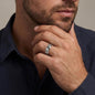 Custom Engraved Men’s Ring – Personalized Stainless Steel Gold & Black Band Promise Ring Name Engraving Gift for Him - Jewelry 14