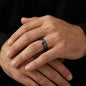 Custom Engraved Men’s Ring – Personalized Stainless Steel Gold & Black Band Promise Ring Name Engraving Gift for Him - Jewelry 6