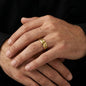 Custom Engraved Men’s Ring – Personalized Stainless Steel Gold & Black Band Promise Ring Name Engraving Gift for Him - Jewelry 4