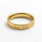 Custom Engraved Women’s Ring – Personalized Name Ring Promise Ring Stainless Steel or Gold Band | Meaningful Gift for Her - Size 7 / 18k