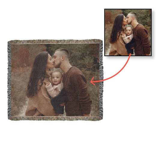 Custom Heirloom Photo Woven Blanket - Personalized Heirloom Gift - Jewelry 5