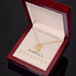 Custom Name Necklace – Personalized Monogram Logo Necklace Stainless Steel or Yellow Gold Finish - 18k Yellow Gold Finish / Luxury Box