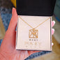 Custom Name Necklace – Personalized Monogram Logo Necklace Stainless Steel or Yellow Gold Finish - 18k Yellow Gold Finish / Standard Box