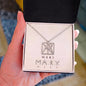 Custom Name Necklace – Personalized Monogram Logo Necklace Stainless Steel or Yellow Gold Finish - Polished Stainless Steel / Standard Box