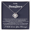Daughter’s Love Knot Necklace - Perfect Daughter Gift - Timeless Beauty Unbreakable Bond - 14k White Gold Finish / Standard Box - Jewelry 1