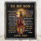 Father To Son Gifts - To My Son From Dad Gift - Heirloom Woven Blanket - Jewelry 2