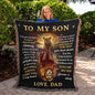 Father To Son Gifts - To My Son From Dad Gift - Heirloom Woven Blanket - Jewelry 3