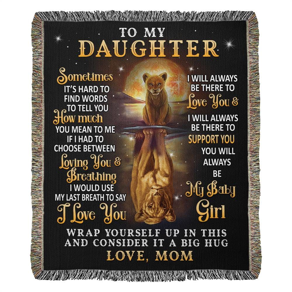 Mother To Daughter Gifts - To My Daughter From Mom Gift - Heirloom Woven Blanket - Jewelry 1