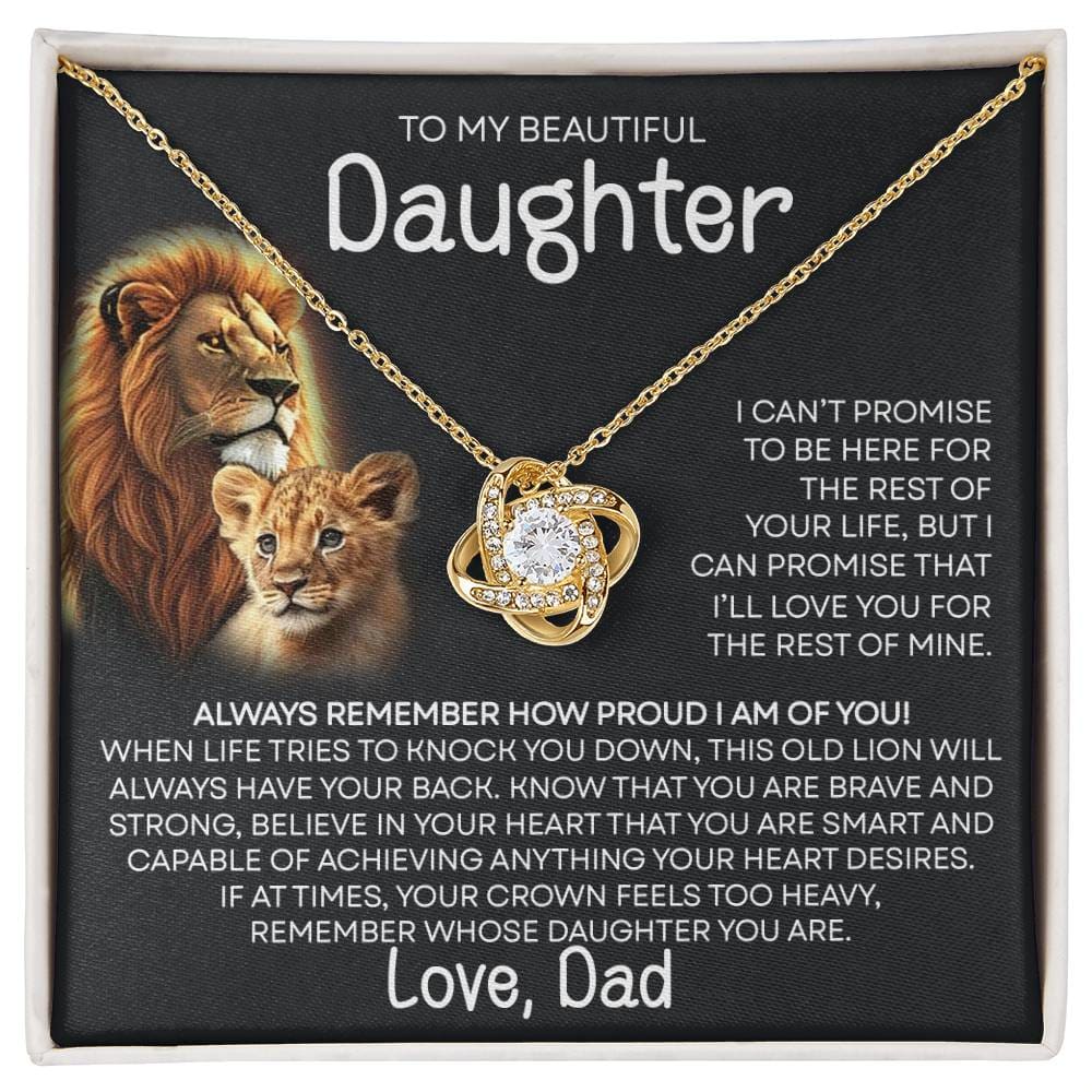 To My Beautiful Daughter - Promise - From Dad - Love Knot Necklace Gifts For Daughter Daughter Gifts Daughter Necklace Daughter Birthday