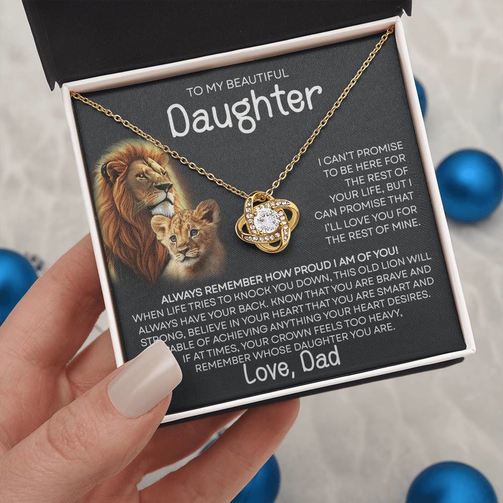 To My Beautiful Daughter - Promise - From Dad - Love Knot Necklace Gifts For Daughter Daughter Gifts Daughter Necklace Daughter Birthday