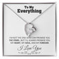 To my Everything - Promise you my Heart my Soul and my Forever - Forever Love Necklace Gift - 14k White Gold Finish / Standard Box