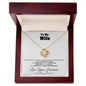 To my Wife - Love you Like There’s no Tomorrow - Love Knot Necklace Gift - 18k Yellow Gold Finish / Luxury Box - Jewelry 5