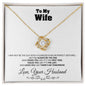 To my Wife - Love you Like There’s no Tomorrow - Love Knot Necklace Gift - 18k Yellow Gold Finish / Standard Box - Jewelry 3