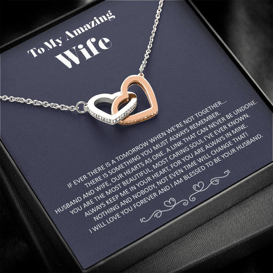 Amazing Wife - Hearts as One - Interlocking Hearts Necklace - Jewelry 1