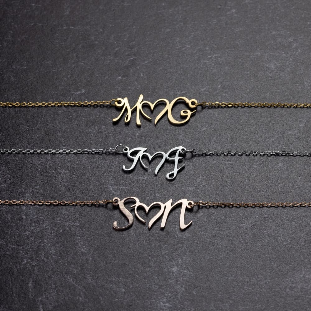 Personalized Initial Gift Customized Bracelet Initial Necklace 